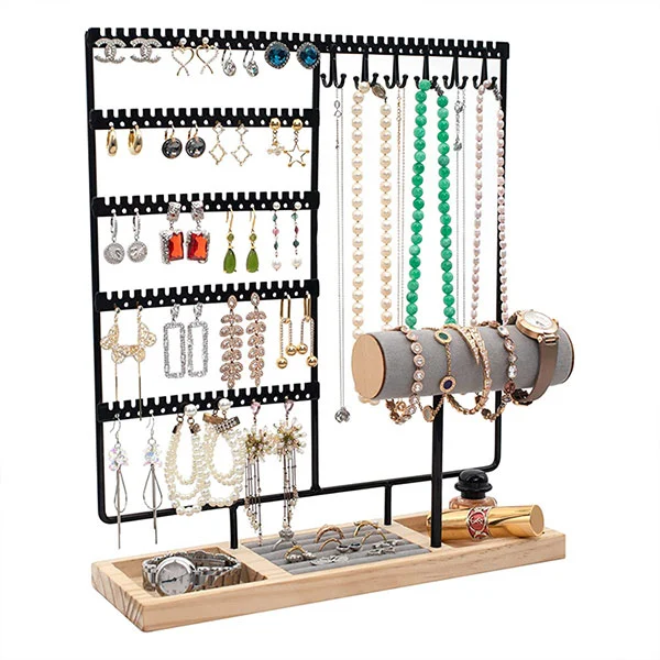 Vertical Jewelry Organizer With Hooks