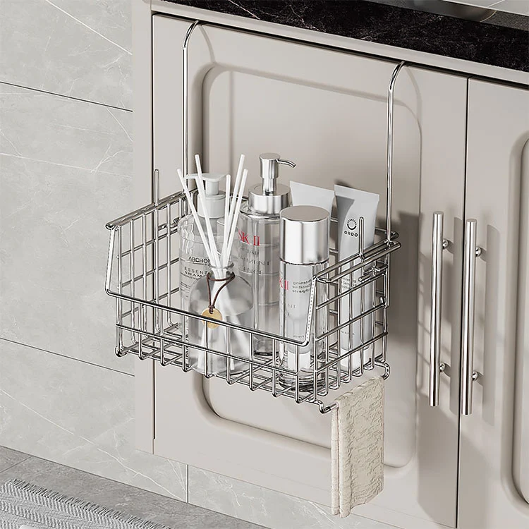 Removable Stainless Steel Bathroom Accessory Storage Rack